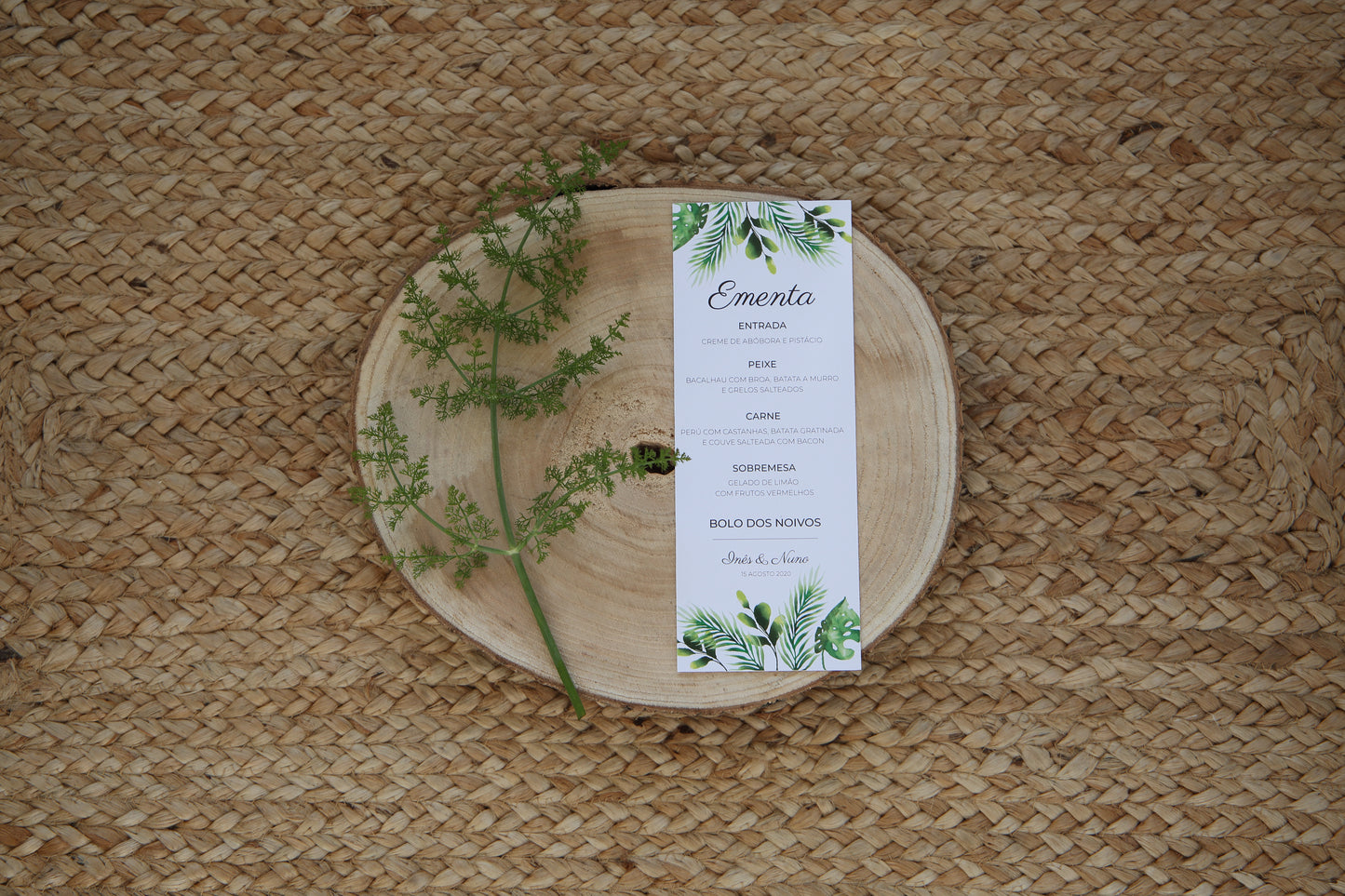 ementa-casamento-folhagem-verde