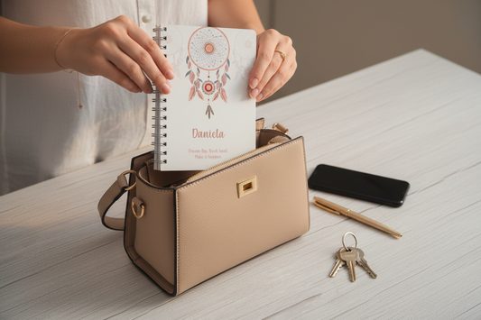 Agenda personalizada A5 Dreamcatcher — capa design caça-sonhos