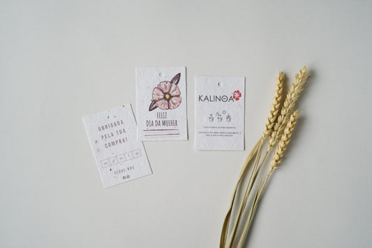 etiquetas em papel semente personalizadas