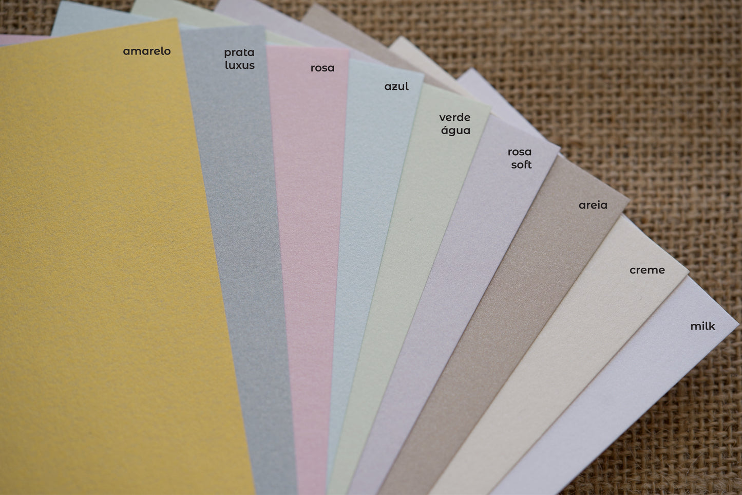 papel para convites metalizado cores pastel