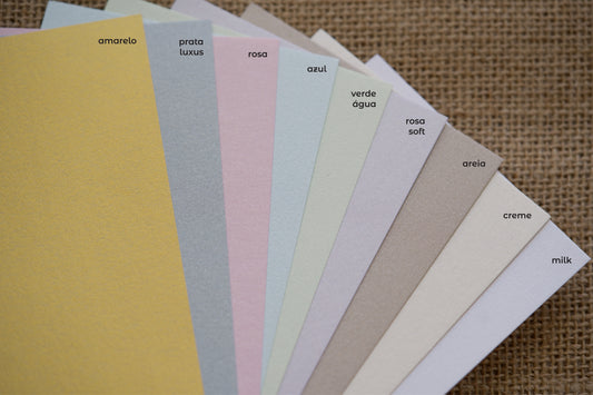 papel para convites metalizado cores pastel