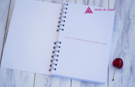 Caderno de receitas feito em Portugal, personalizado com nome