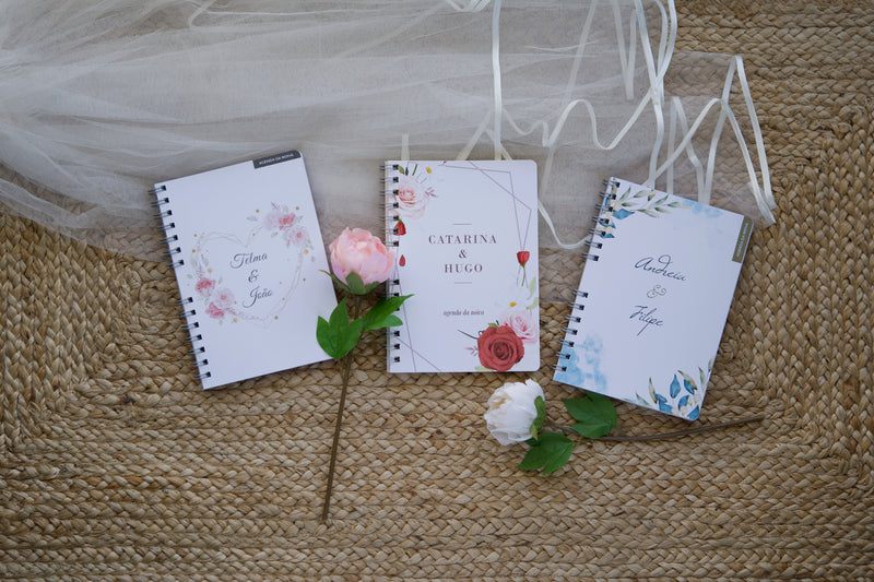 Agenda da Noiva Personalizada — planner de casamento com 7 capas exclusivas — Tenda de Papel
