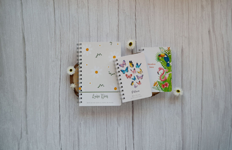 Agendas personalizadas A5 com nome — vista semanal e diária | Tenda de Papel