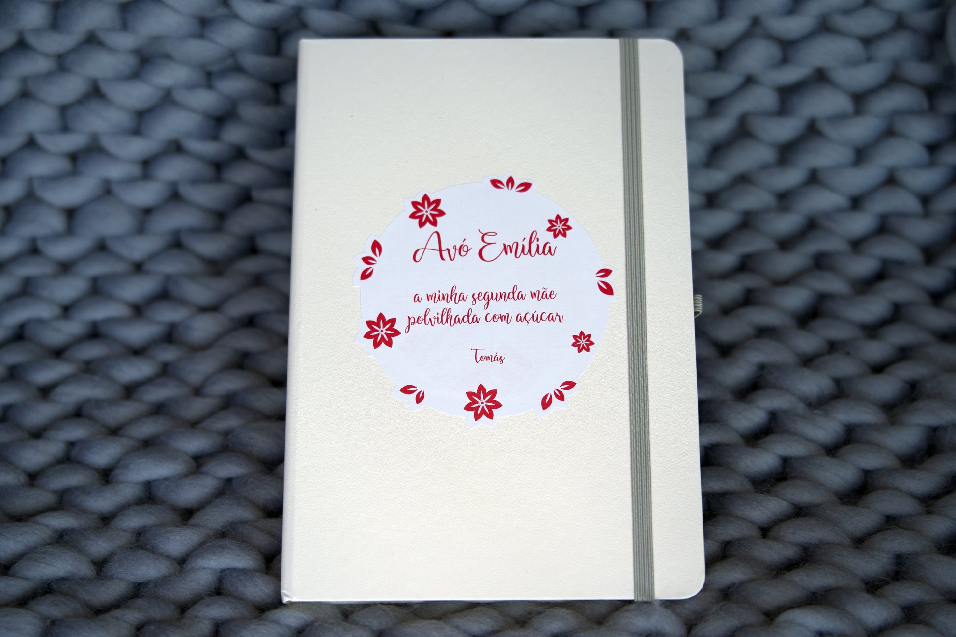 Bloco A5 personalizado para avós, capa rígida com design personalizado