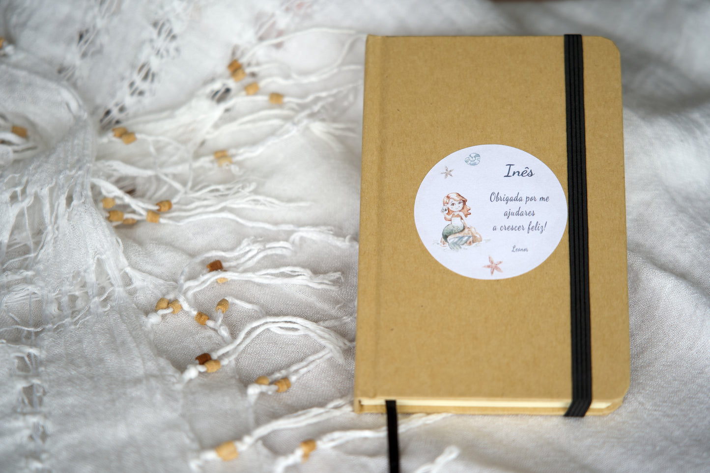 Bloco A6 personalizado com tema floral para oferta a professora — lembrança de fim do ano letivo