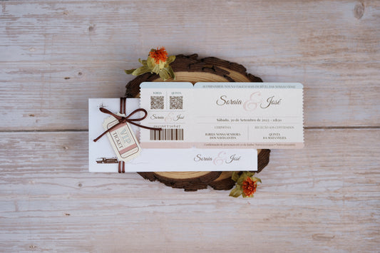 convite de casamento tema viagens