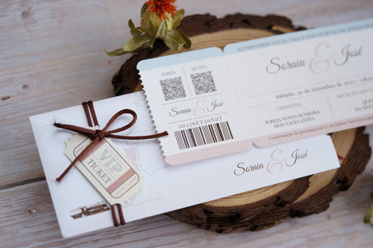 convite de casamento tema viagens