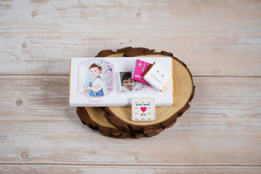 Napolitanas de chocolate de leite com faixa de papel personalizada — Tenda de Papel